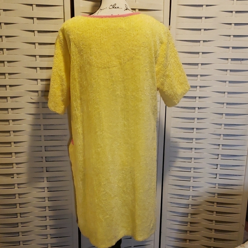 Stan Hernan Yellow Zip-Up Terry Cloth Robe - Picture 4 of 7